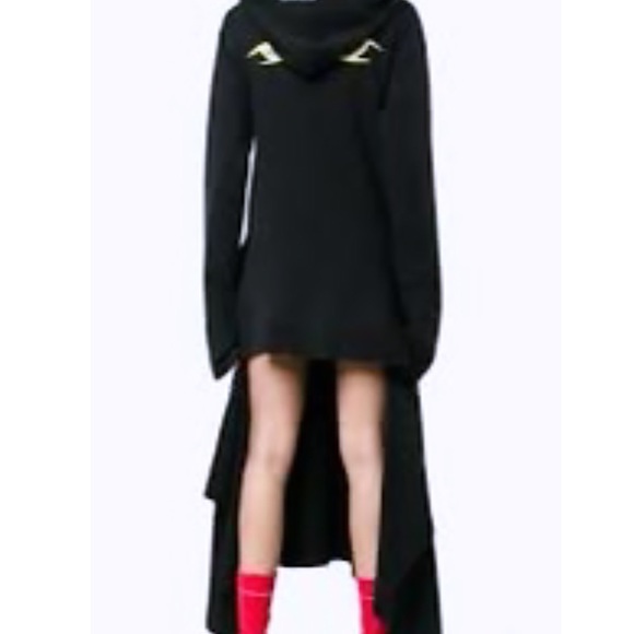 Authentic Vetements 2018 Black Oversized Hoodie Wrap Dress Size S - Picture 3 of 12